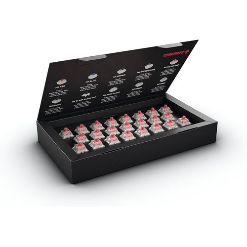 MX RGB SILENT RED, Switch Kit, 23 commutateurs mcaniques de clavier, pour DIY, Hot Swap ou clavier de gaming, commutateur linaire sans clic, fluide et silencieux