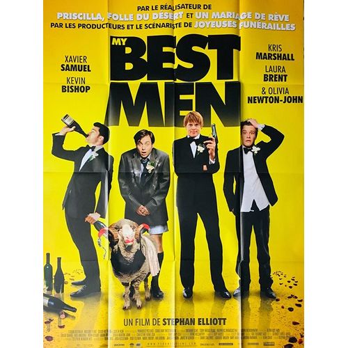 My Best Men (A Few Best Men) -Vritable Affiche De Cinma Plie - Format 120x160 Cm - De Stephan Elliott Avec Xavier Samuel, Kris Marshall, Kevin Bishop, Olivia Newton-John, Laura Brent  -2012