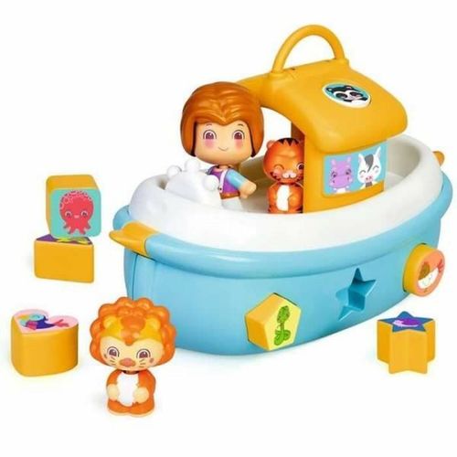 My First Pinypon - Bateau Jouet-Panneau Avec Des Trous Pour Y Placer Des Formes Gomtriques Colores, , Multicolore