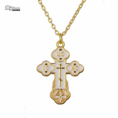 Myshape Collier Avec Pendentif Croix En mail Pour Hommes Et Femmes, Chane De Dclaration, Gothique, Religieux Oriental, Ras Du Cou, glise, Chrtien