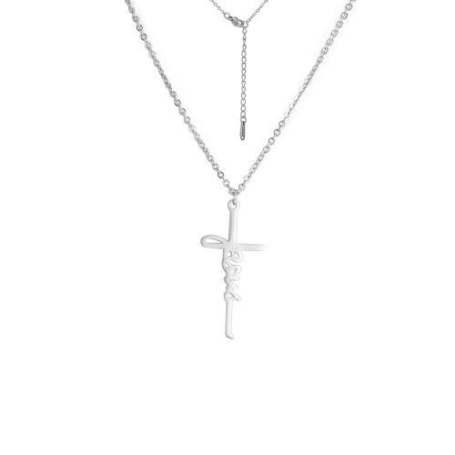 Myshape Collier Ras Du Cou Avec Pendentif Croix Chrtienne Pour Femme, En Acier Inoxydable, Bijou  Breloque Religieux, Cadeau De Nol