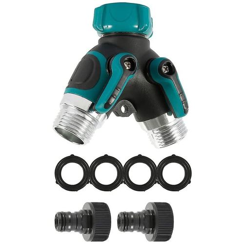 N / D 2 Tuyaux DArrosage  Valve, Distributeur DEau Pour Robinets De 3/4 De Pouce Avec Filetage