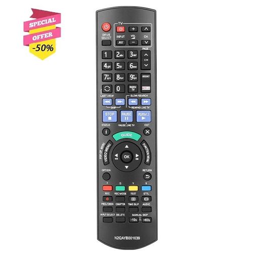 N2QAYB001039 Tlcommande Compatible avec Panasonic, Lecteur DVD Blu-Ray, Contrleur de Remplacement N2QAYB001039