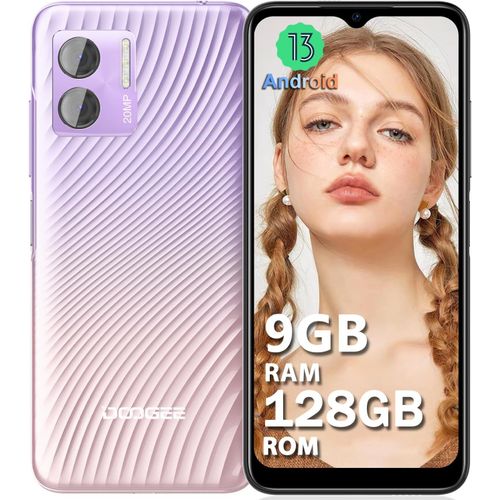 N50S Telephone Portable [2024], 9Gb Ram + 128Gb Rom Android 13 Smartphone, 20Mp Camra, Octa-Core, cran 6.52 Hd+, 4200Mah, Dual Sim 4G/Widevine L1/Face Id/Otg/Gps/3.5Mm Jack