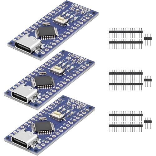 Nano Module De Carte De Dveloppement Compatible Avec Arduino,Avec Type C Usb Port,Puce Ch340G,5V/16Mhz Microcontroller(3Pcs)