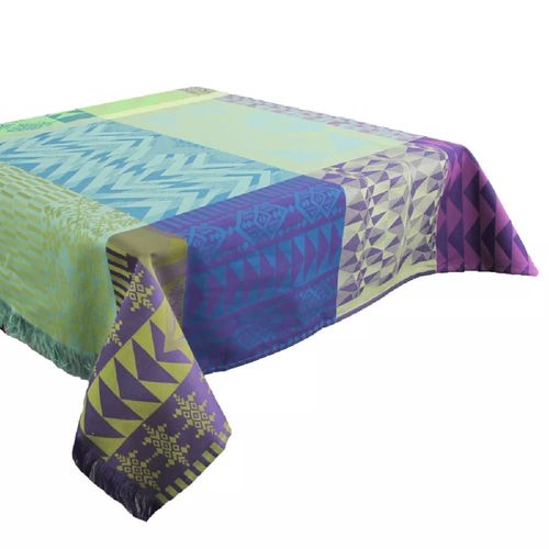 Nappe Antitache Pur Coton Vert 115x120 Cm