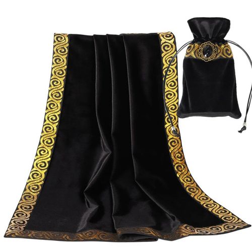 Nappe De Jeu De Socit En Velours, Tissu De Divination D'Autel De Haute Qualit, Avec Sac De Carte Oracle D'Astrologie De Sorcire