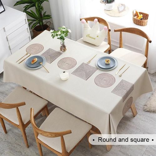 Nappe De Table Basse En Pvc, Impermable Et Rsistant  L'huile, Tapis De Table Rectangulaire, Nordique, Lger, De Luxe, Livraison Directe