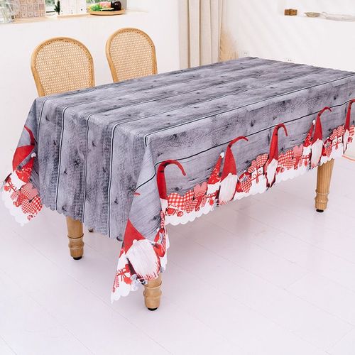 Nappe De Table De Nol Imprim  Carreaux, Motif D'lan, Couverture De Table, Chemin De Table, Dcorations De Fte Du Nouvel An