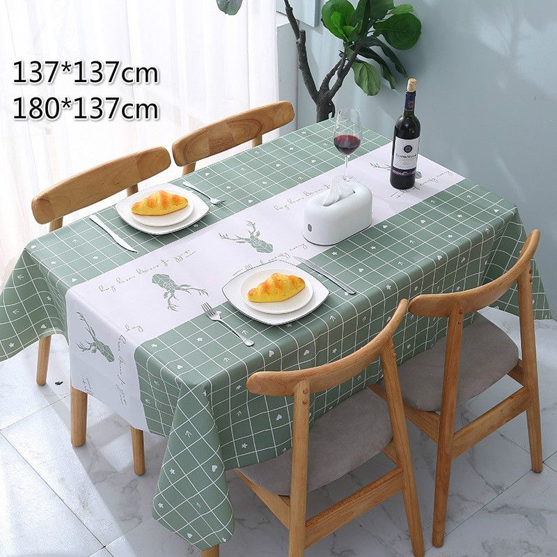 Nappe De Table En Pvc Imprim Cerf, Simple, Impermable, lgante, Rsistante  L'huile, Pour La Maison, Pour Salle  Manger, Pour Nol