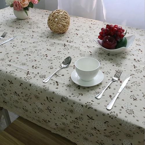 Nappe De Table Rectangulaire En Coton Et Lin, Couverture De Table