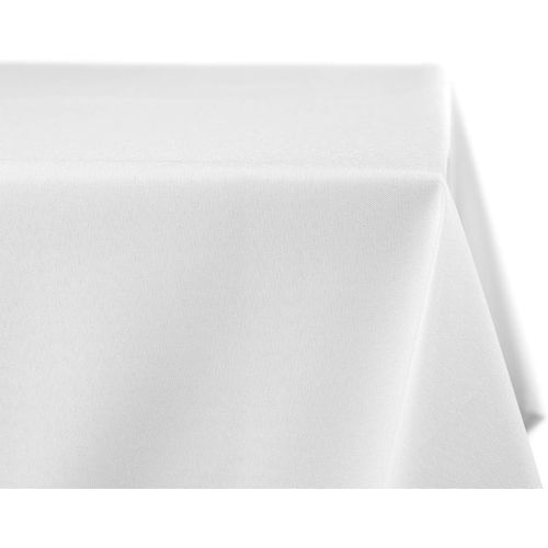 Nappe En Lin Infroissable-Effet Lotus-Forme Ovale Rectangulaire-Taille Et Couleur Au Choix,Textile,Blanc.,Eckig 130x220cm