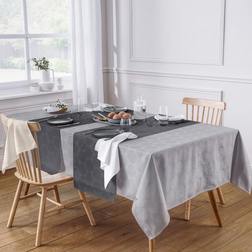 Lot De 3 Serviettes De Table 45x45 Cm Hlios Ecru 100% Coton + Enduction Acrylique
