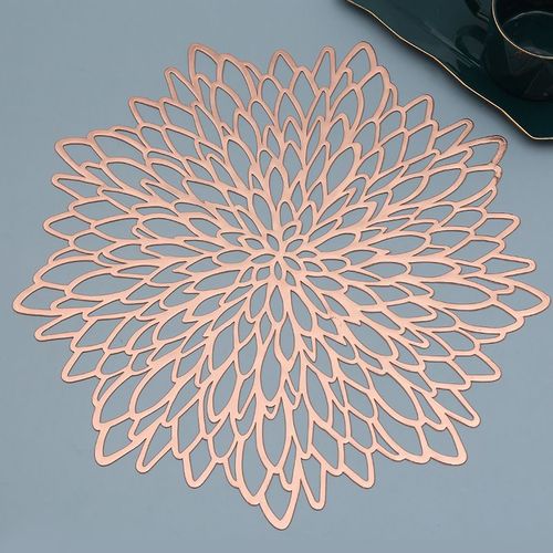 Napperon Pour Table  Manger, Coussretours Creux, Tampons De Sous-Verre, Tapis De Bol, Or, Polymres De Table  Manger, Isolation Non Ald, 1 Pice