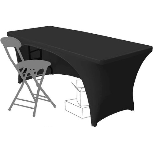 Nappes Extensibles 6 Pieds Pour Tables Rectangulaires Avec Dos Ouvert Couvertures De Table De Patio Rectangulaires En Spandex
