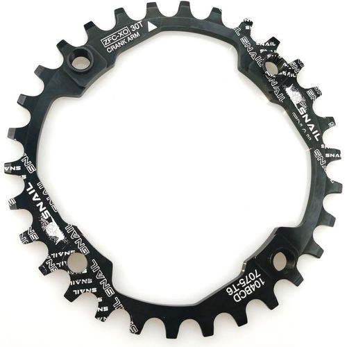 Narrow Chainring Wide 30t 32t 34t 36t 104 Bcd 9 10 11 Speed Single Deck Perfect For Most Mountain Bikes,Road Bikes,Bmx,Mountain Bike Fixie Track Fixed Gear Bike (Round,Black)