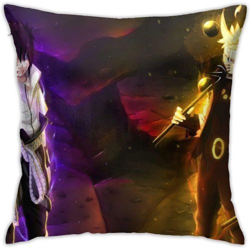 Naruto Uzumaki Naruto Uchiha Sasuke Housse De Coussin 45,7 X 45,7 Cm, Taie D'oreiller Moderne, Taie D'oreiller Carre, Dcoration.