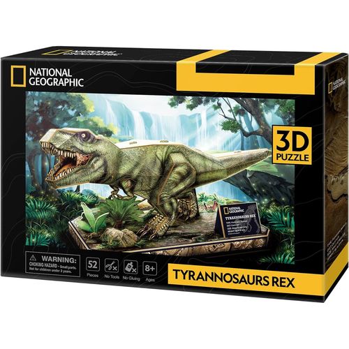 National Geographic - Puzzle 3d Tryannosaurus Rex | Puzzle 3d Enfant | Puzzle Dinosaure De National Geographic | Puzzles 3d Modles  Assembler | 52 Pices