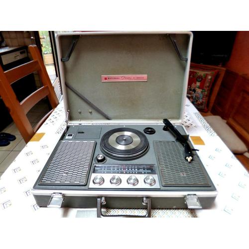 National Panasonic Sg-725 Radio Platine Vinyles 33-45-78 Tours Tourne-Disques Portable Ancien.