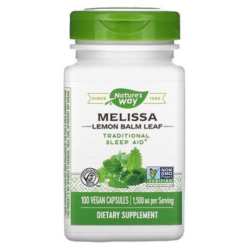 Nature's Way Feuille De Mlisse, 1500 Mg, 100 Capsules Vegan (500 Mg Pice)