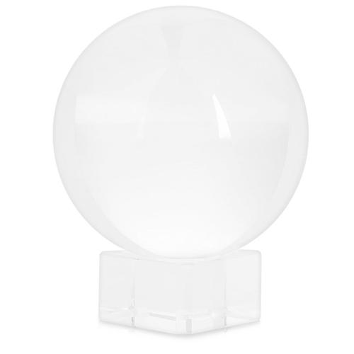 Navaris Boule En Verre Photographie - Boule En Cristal K9 Transparente Avec Support Pour Photo Avec Effet Optique - Objet Dcoration Maison -  60 Mm