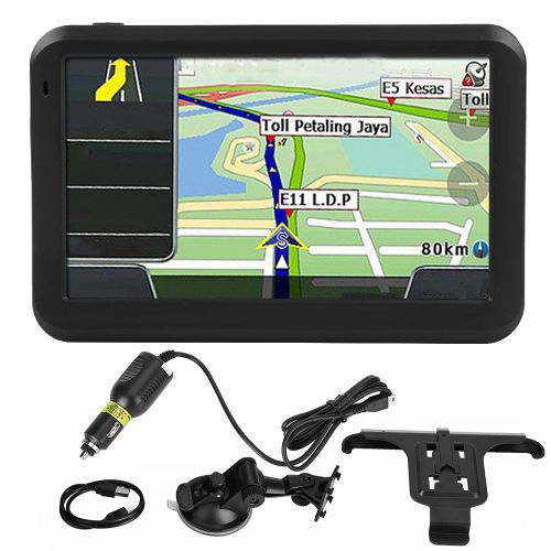 Navigateur GPS universel pour voiture avec ecran tactile de 5 pouces, memoire DDR256M 8 Go avec clip arriere