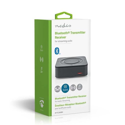 Nedis BTTC200BK - Rcepteur/transmetteur audio sans fil Bluetooth pour casque, haut-parleur, tlphone portable, tablette