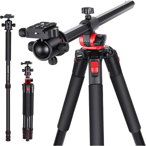 NEEWER 200cm Monopode Trpied d'Appareil Photo en Aluminium avec Colonne Centrale Rotative  360 degrs et Rotule, Plaque de Chaussure Rapide, Sac pour DSLR Camra Camscope, Charge jusqu' 15 kg