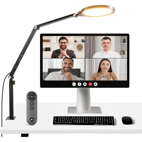 NEEWER BASICS Kit d'clairage de Bureau pour Tlphone Portable 7", 10W 3000K-6500K, Anneau Lumineux  Intensit Variable avec Support pour Vidoconfrence, Selfie, Vlog, Maquillage, R18