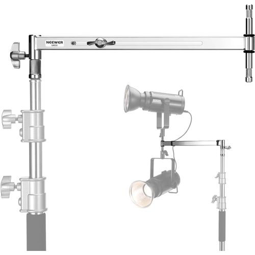 NEEWER Bras dcal avec Deux tiges bb 5/8" pour Flash vido LED, 19"-28" Extensible avec Stylo Junior 1-1/8" et rcepteur 5/8", 2 filetages pour d'autres trpieds C, trpied Photographique, UA016