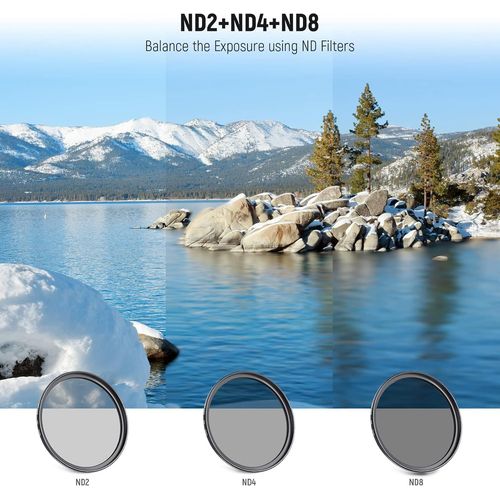 Neewer Kit De Filtre Pour Objectif 52mm : Uv, Cpl, Fld, Nd2, Nd4, Nd8, Pare-Soleil Et Capuchon D'objectif Compatibles Avec Canon Nikon Sony Panasonic Dslr Camras Avec Objectif 52mm