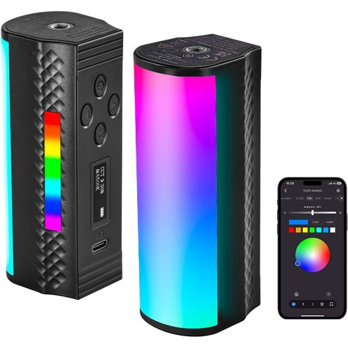 NEEWER Mini Bton Lumineux LED Magntique Portatif, Contrle APP, Stick Eclairage Vido RGB Teinte 360, Batterie 2500mAh, 2500K 8500K Rglable IRC 97, 17 Scnes Lumiere pour Photo Vlog TikTok, TL97C
