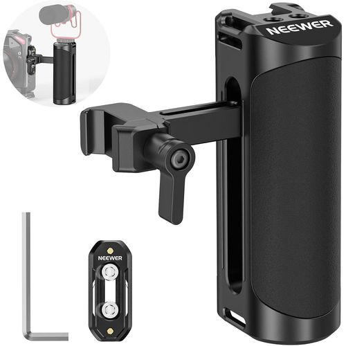 NEEWER NATO CA017H Poigne latrale avec Pince OTAN rglable vers Le Haut et vers Le Bas, Rail OTAN, Support de Griffe, Filetage 6,35 mm, cl hexagonale, poigne Universelle en Aluminium Compatible