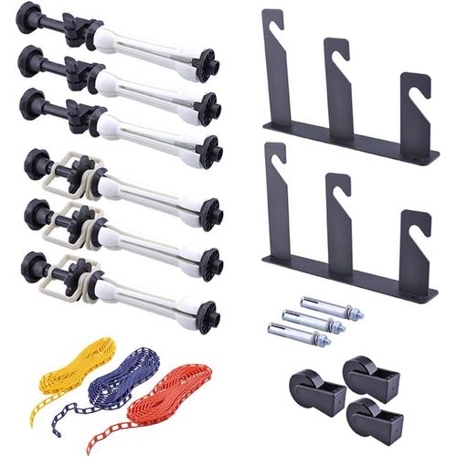 NEEWER Photography Systme de support de fond manuel  3 rouleaux pour montage mural avec 2 crochets triples, 6 barres d'extension, 3 chanes, capacit de charge par rouleau : 22 lb/10 kg