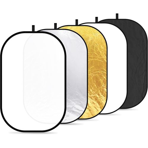 NEEWER Portable 5-en - 1 pliant rond disques rflecteurs de lumire pour appareil photo-Translucide/argent/dor/blanc/noir