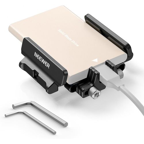 NEEWER Support de Montage SSD en Aluminium avec Cold Shoe Serre Cble, 1,6