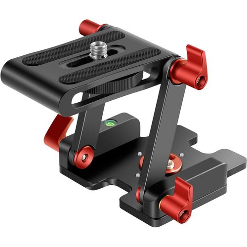 NEEWER Tte de Trpied Z-Flex Tilt avec 4 Boutons Rglage/Fixation, Plaque Rapide et Niveau  Bulle pour Trpied Appareil Photo DSLR Camscopes Slider Camra, Alliage Aluminium Charge 3kg