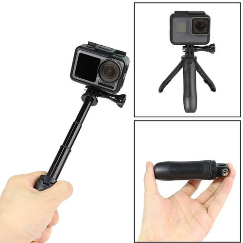 ngre - Mini perche  Selfie + trpied  poigne extensible, pour GoPro Hero 9 8 7 6 5 4 Session Insta360 Yi 4K EKEN SJCAM DJI OSMO