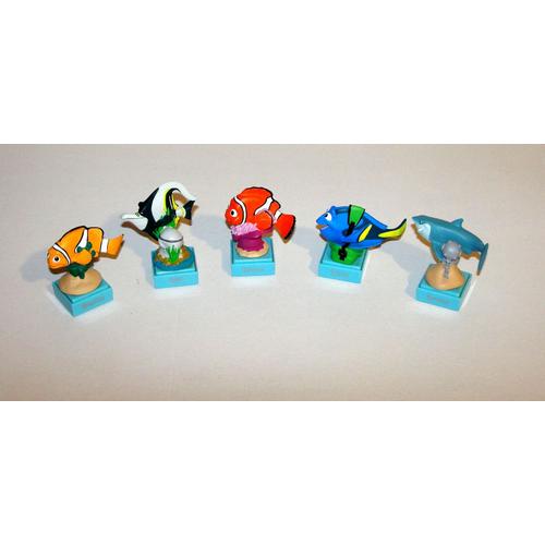 Nemo Disney Pixar Lot De 5 Figurines Poisson Tampons Encreurs 