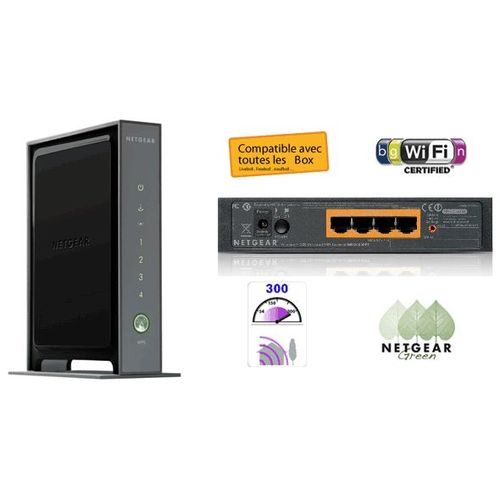 NETGEAR WN2000RPT Universal WiFi Range Extender - Extension de porte Wifi