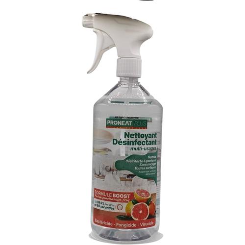 Nettoyant Desinfectant Multi-Usages - Bactericide - Virucide - Fongicide 1litre Parfum Pamplemousse Frais, Elimine 99,9% Des Virus Et Des Bacteries.