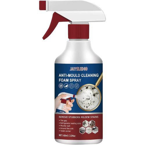 Nettoyant Pour Taches, Nettoyant En Mousse Pour Enlever Les Taches Sur Les Murs, Carrelage Joints En Silicone, Nettoyant Anti-Moisissure En Arosol, Mousse Nettoyante Anti-Moisissure, 60 Ml Nettoyant