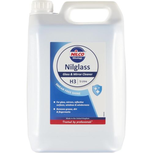Nettoyant Professionnel Pour Vitres & Miroirs Nilglass 5l-Sans Traces,Approuv Par Des Experts