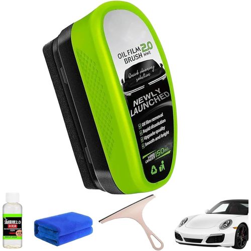 Nettoyant Vitres Boministore, Nettoyant Voiture Boministore Pro 2.0, Brosse De Nettoyage Pour Film D'huile Automobile, Planche De Nettoyage Universelle Pour Vitres, Brosse Pour Enlever Le Film D'huile