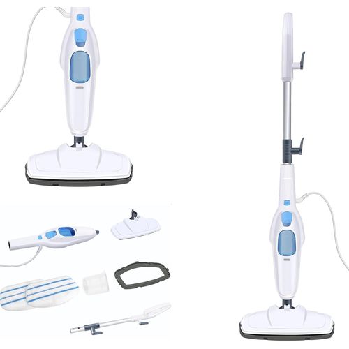Nettoyeur Vapeur Et Balai  Vapeur, 1500 W, Chauffage Rapide En 20 Secondes, Capacit D'Eau De 400 Ml, Avec 2 Serpillres Lavables Pour Carrelage De Moquette, Sol Et Coussins