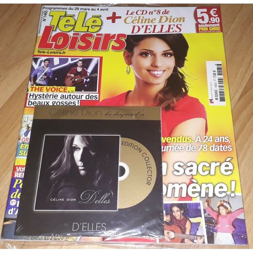 Neuf Scelle Rare Celine Dion Tele Loisirs Inclus Cd Les Disques D Or