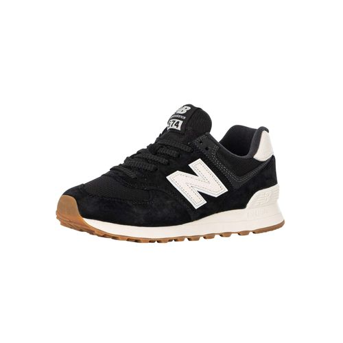 New Balance 574 Baskets En Daim, Noir - 39 1/2
