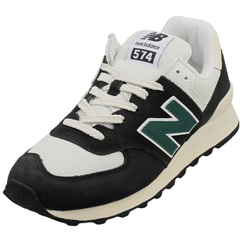New Balance 574 Noir Blanc - Baskets De Mode Unisexe - 38 1/2