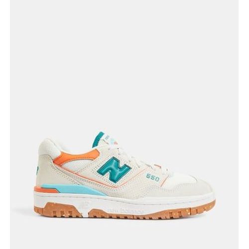 New Balance - Baskets Basses 550 En Cuir Sude - Multicolore - 36
