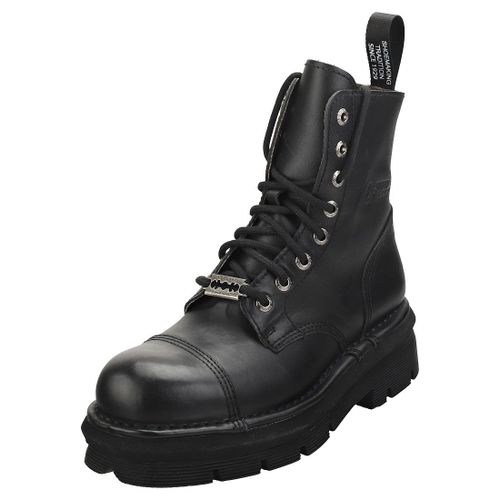 New Rock Military Stylish Boots Mixte Adulte Bottes Classique Noir - 37